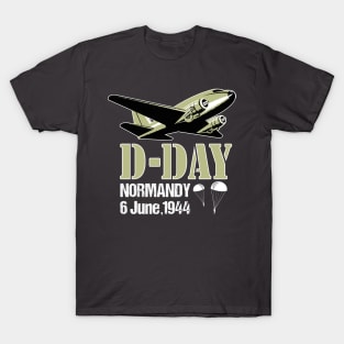 D-Day Normandy Landings Invasion Douglas C-47 Dakota Aircraft Shirt T-Shirt